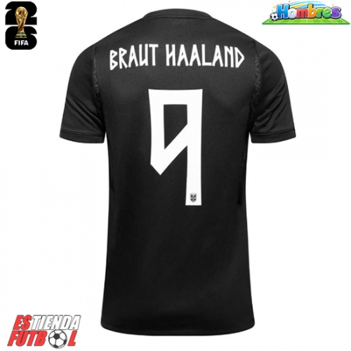 Noruega Erling Haaland #9 Segunda Equipación Mundial 2026 Manga Corta